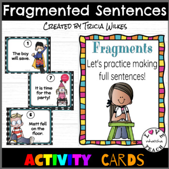 Preview of Fragmented Sentences Task Cards