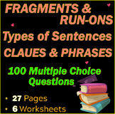 Fragments, Run-ons, Types of Sentences, Phrases, Clauses 9