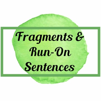 Preview of Fragments & Run-ons Worksheet