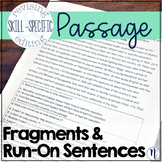 Fragments and Run-On Sentences: Skill-Specific Revising & 