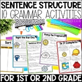Fragments and Run Ons Activities, Grammar Worksheets & Sen