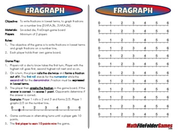 Preview of FraGraph: The Exciting 3rd Grade Math Game for Fractions and Number Lines