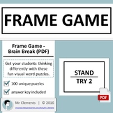 Frame Game - Brain Break (PDF)