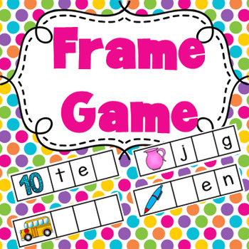 Preview of FREE Frame Phonics Spelling Game - Literacy Center