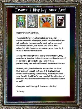 Preview of Frame & Display Your Art! EDITABLE
