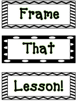 Preview of Frame the Lesson Organizer