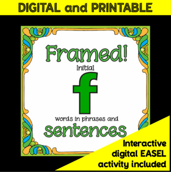 Preview of Framed! Initial /f/ Words in Sentences