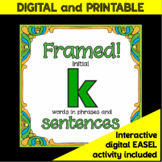 Framed! Initial /k/ Words in Sentences