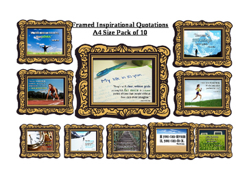 Preview of Framed Inspirational Quotations - Ideal for a Classroom Display