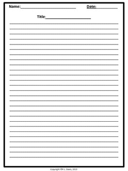 Framed Lined Paper by Mrs Teacher's Educational Resources | TpT