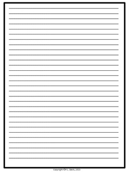 Framed Lined Paper by Mrs Teacher's Educational Resources | TpT