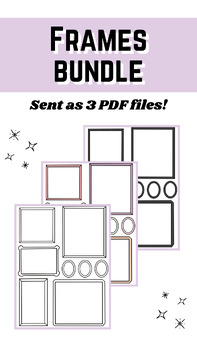 Preview of Frames Bundle // Blank Frames // Boxes, Cute Boarders, Outline Pages