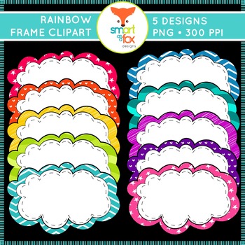 Download Frames Clip Art Rainbow Colors With Patterns By Smart As A Fox Designs