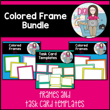 Preview of Frames and Task Card Template Clip Art Bundle