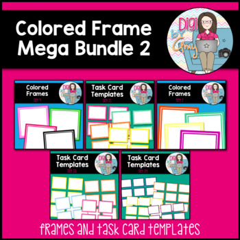 Preview of Frames and Task Card Template Clip Art Mega Bundle