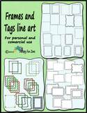 Frames and tags: Black line, color, transparent, and white inside