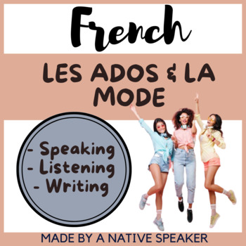 Preview of *NO PREP* French LISTENING & SPEAKING activity with video on FASHION & CLOTHES