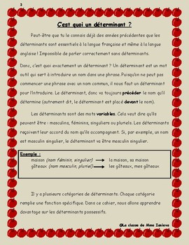 Francais Les Determinants Possessifs By La Classe De Mme Ianieva