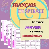 Français en spirale JANVIER 6e année Spiral French JANUARY