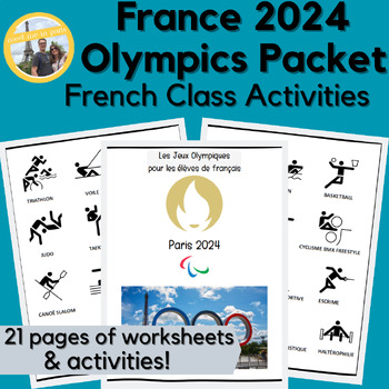 Preview of Paris France 2024 Olympics Packet for French Class - Les Jeux Olympiques