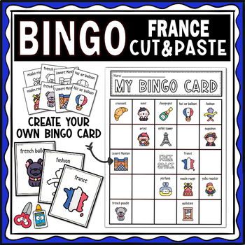 Preview of France Bingo Game - Cut and Paste Activities Bingo