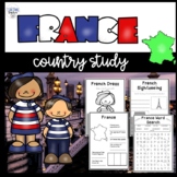 France Country Study Lesson PowerPoint and Worksheet Booklet