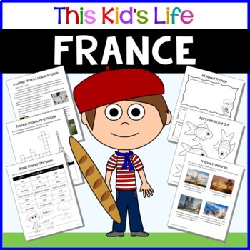 Preview of France Country Study: Reading & Writing + Google Slides/PPT Distance Learning