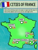France Fact File with interactive map, follow up questions