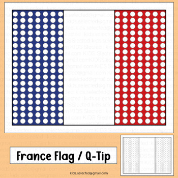 Preview of France Flag Activities Q Tip Bastille Day Craft Fingerprint Coloring Pages Prek