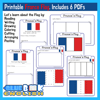 Preview of France Flag Activity / France Flag Craft Differentiated (6 Pages)