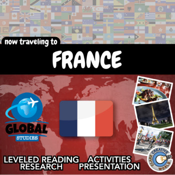 Preview of France - Global Studies - Leveled Reading, Activities, Slides & Digital INB