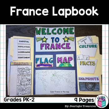Preview of France Lapbook for Early Learners - A Country Study