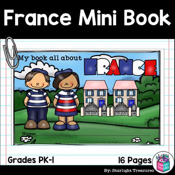 Preview of France Mini Book for Early Readers - A Country Study