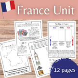 France Mini Unit Cultural Study Geography Cuisine Currency