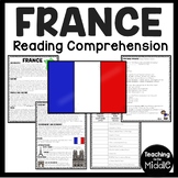 France Overview Reading Comprehension Worksheet Europe Cou
