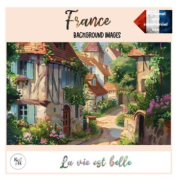 Preview of France Slide Background Illustrations for Presentations | PPT, PNG images
