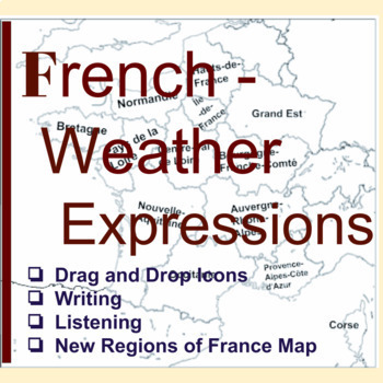 Preview of France Weather Expressions Digital Drag & Drop 
