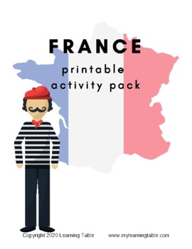 Preview of France for Kids Activity Pack