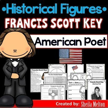 Preview of Francis Scott Key Biography Information and Writing Activities, Good Citizenship