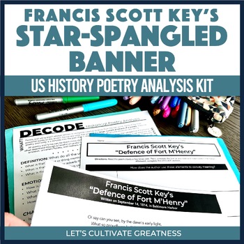 Preview of Francis Scott Key Star-Spangled Banner Poetry Analysis Print & Digital