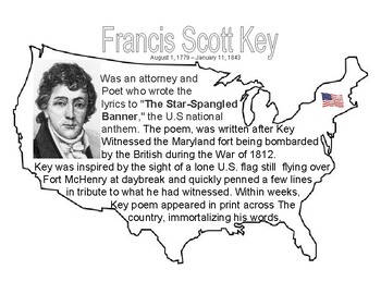 Preview of Francis Scott Key - The Star-Spangled Banner- Writing Activity