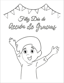 Preview of Francisco y el Día de Acción de Gracias página para colorear