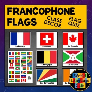 Preview of FRANCOPHONE COUNTRIES FLAGS ⭐French Speaking Countries Flags ⭐ Flag Quiz