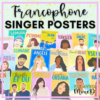 Preview of Francophone singer posters - French posters to celebrate French music
