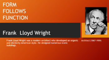 Preview of Frank Lloyd Wright Lesson (PP/ google slides)