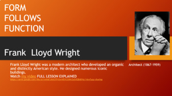 Preview of Frank Lloyd Wright Lesson (slides and videos)