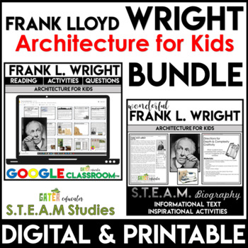 Preview of Frank Lloyd Wright Project Based Learning | STEM | Digital and Printable