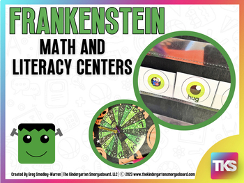 Preview of Frankenstein Halloween Math and Literacy Centers