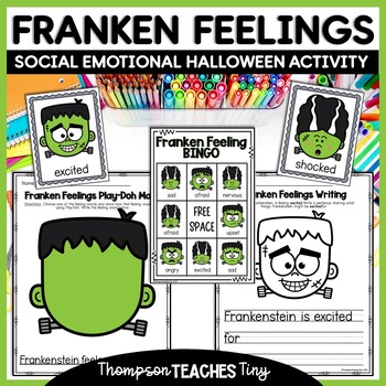 Preview of Franken Feelings Halloween/Fall Social Emotional Week Long Activities