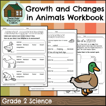 Preview of Growth and Changes in Animals Workbook (Grade 2 Ontario Science)
